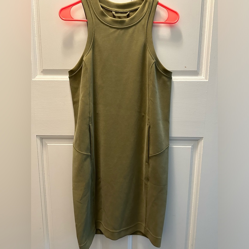 lululemon softstreme olive dress sz small